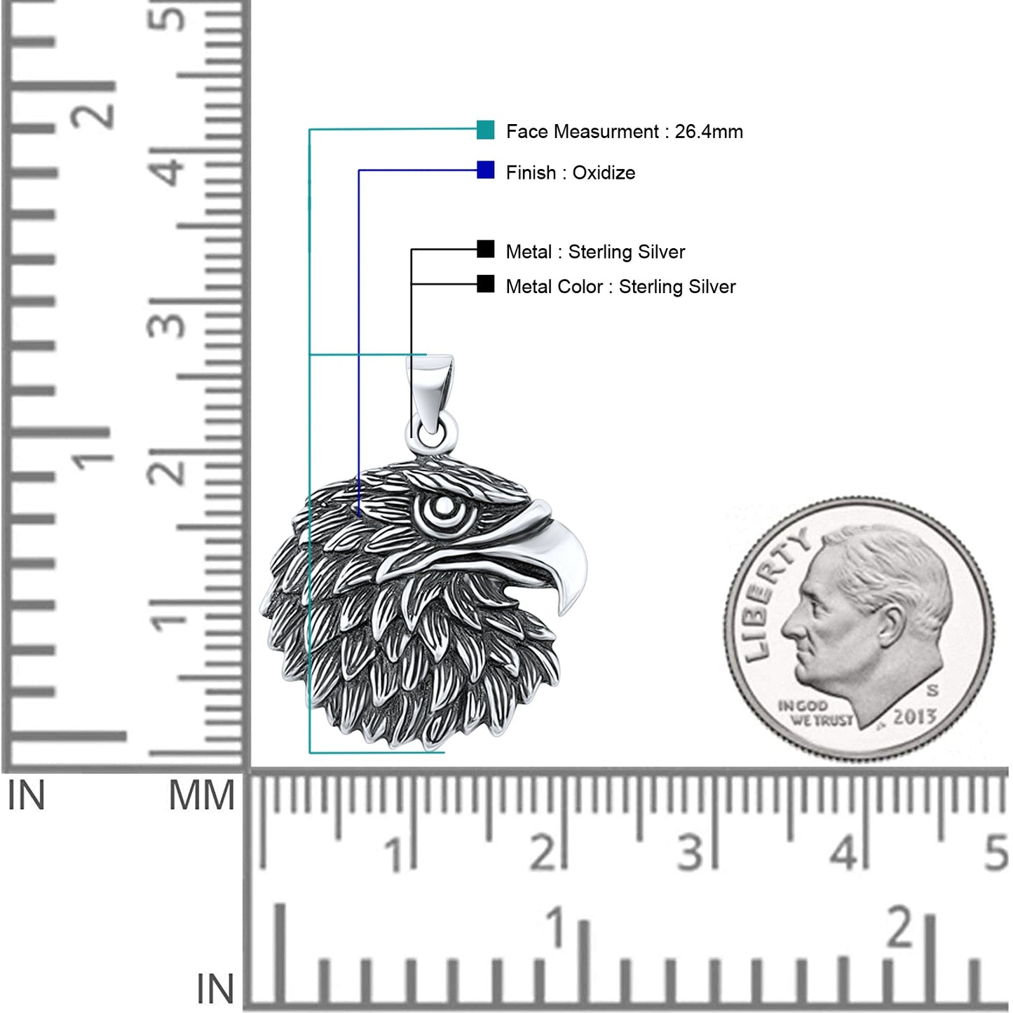  Eagle Head Pendant