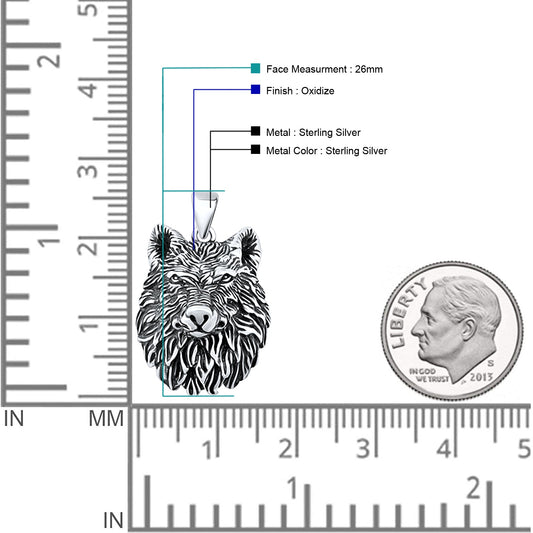  Wolf Head Pendant