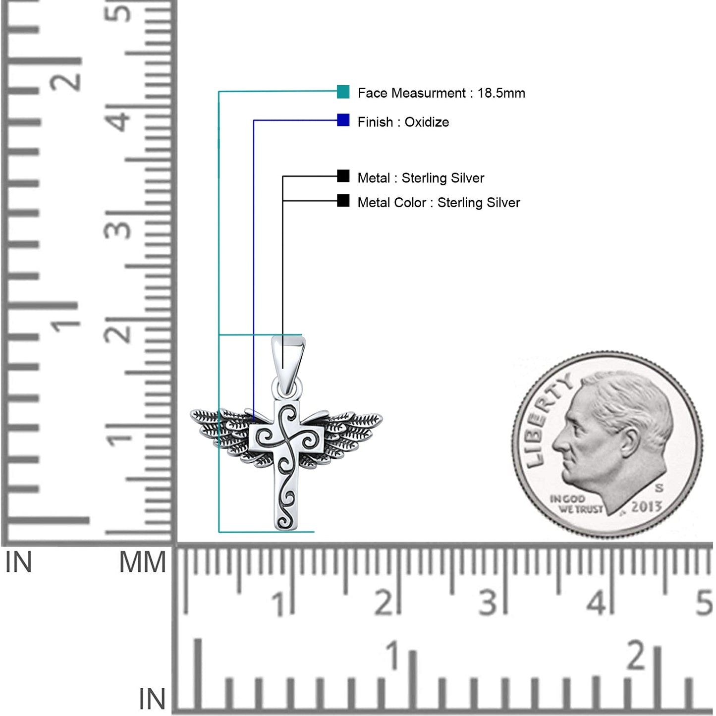  Cross & Wings Pendant