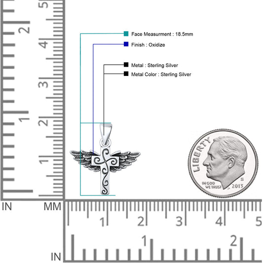  Cross & Wings Pendant
