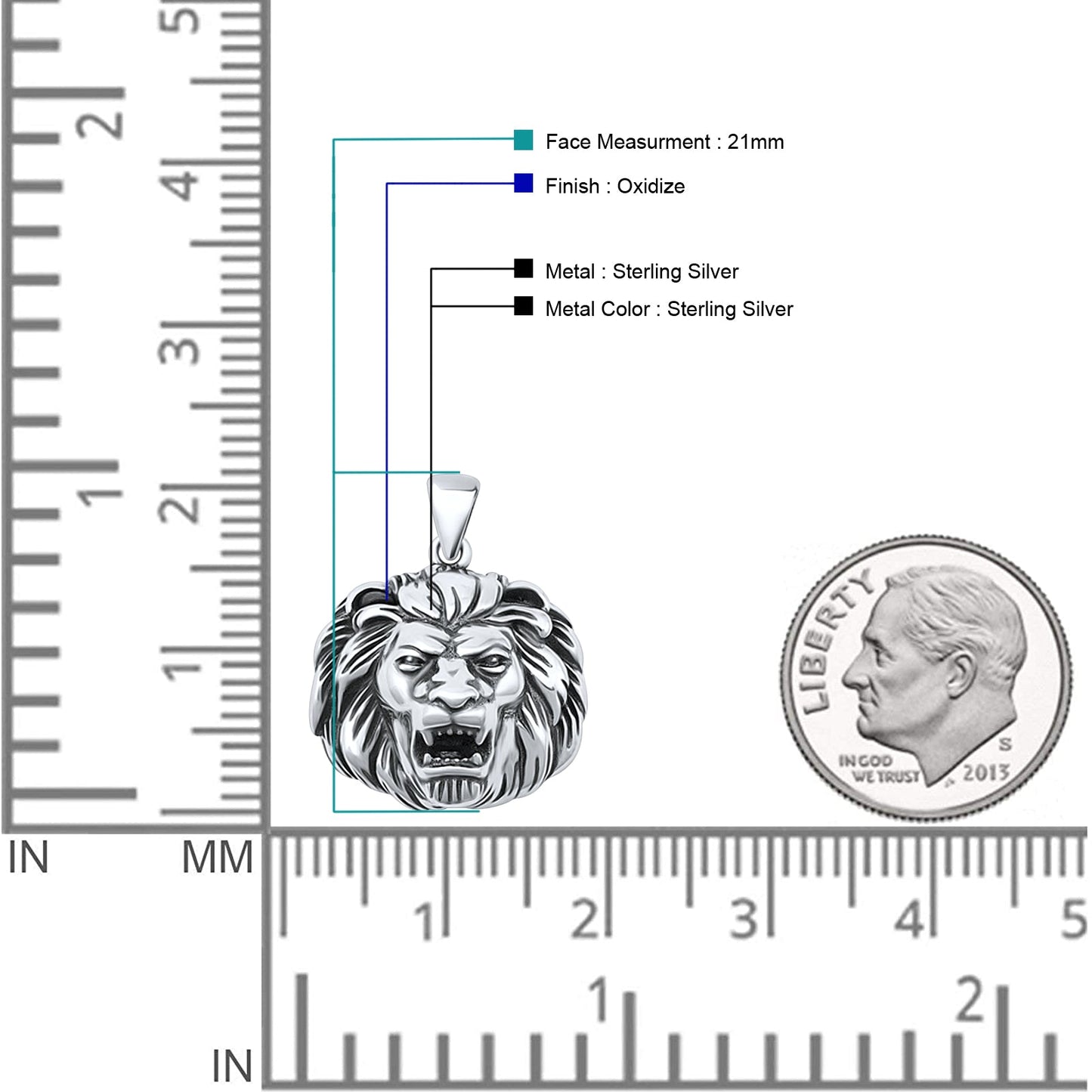  Lion Head Pendant