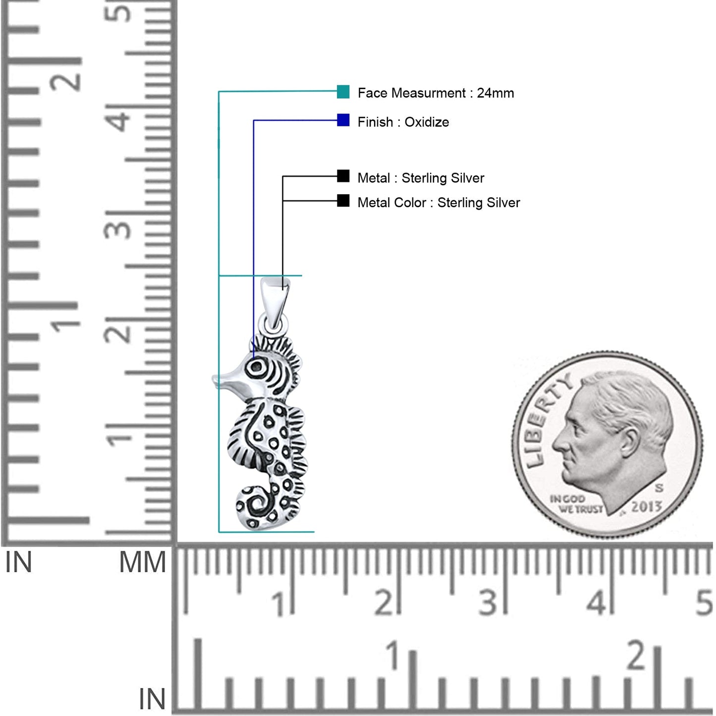  Seahorse Pendant