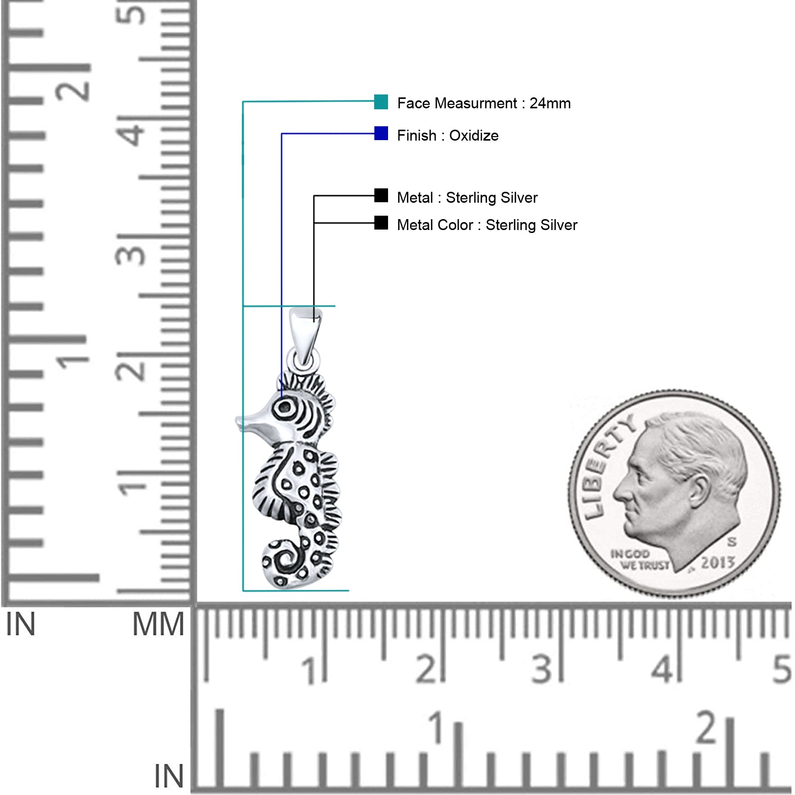  Seahorse Pendant