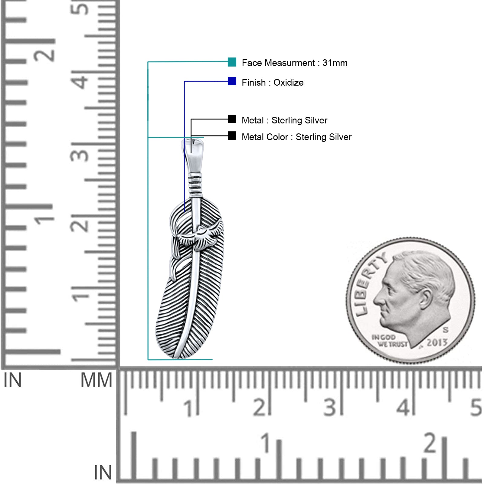  Feather & Bird Pendant