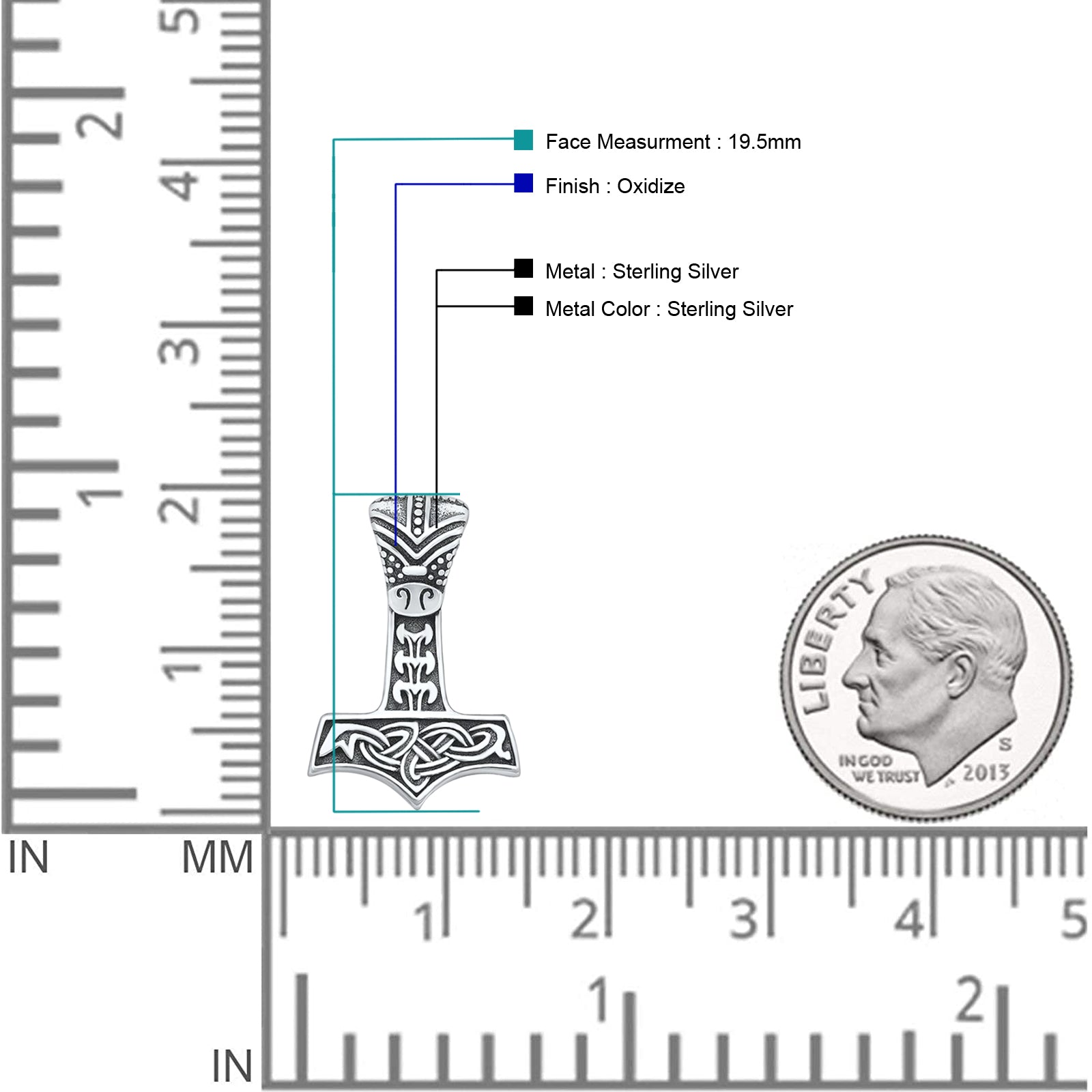Celtic Thor Hammer Pendant