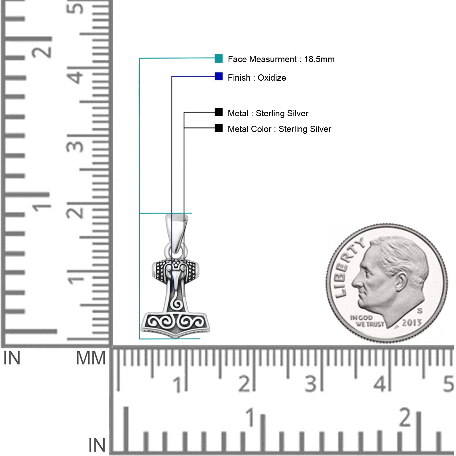 Viking Thor Hammer Pendant
