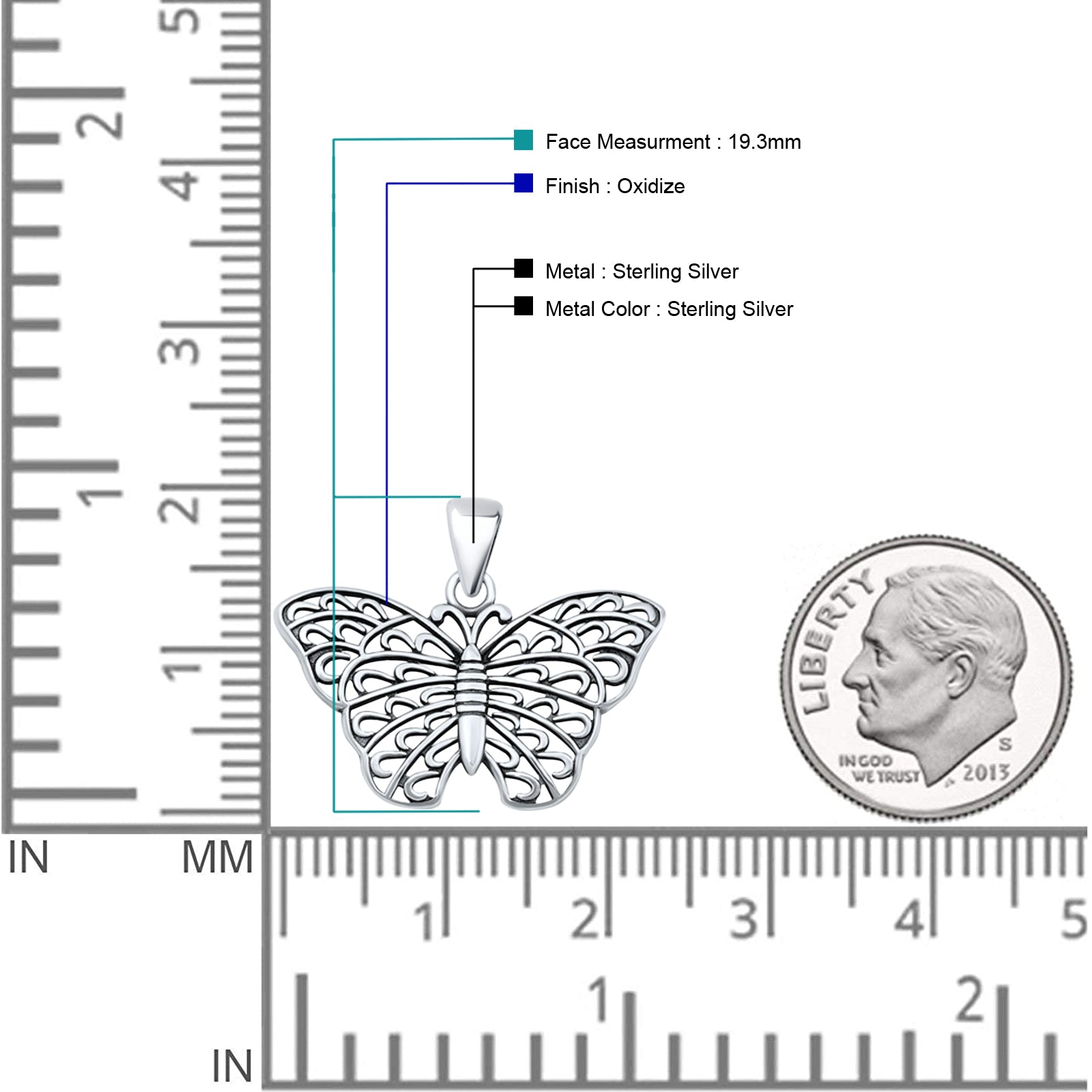 Butterfly Filigree Pendant