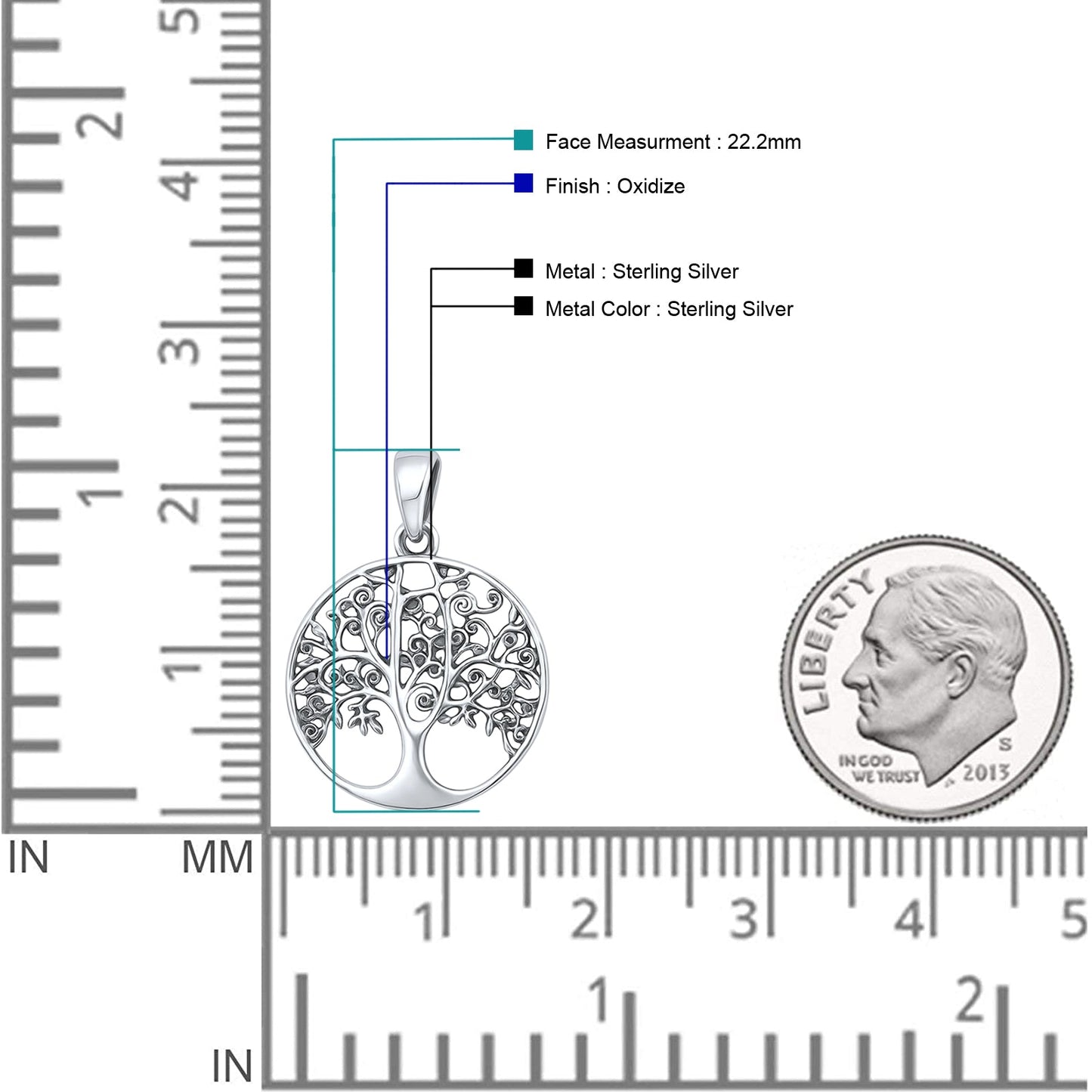 Tree of Life Filigree Pendant