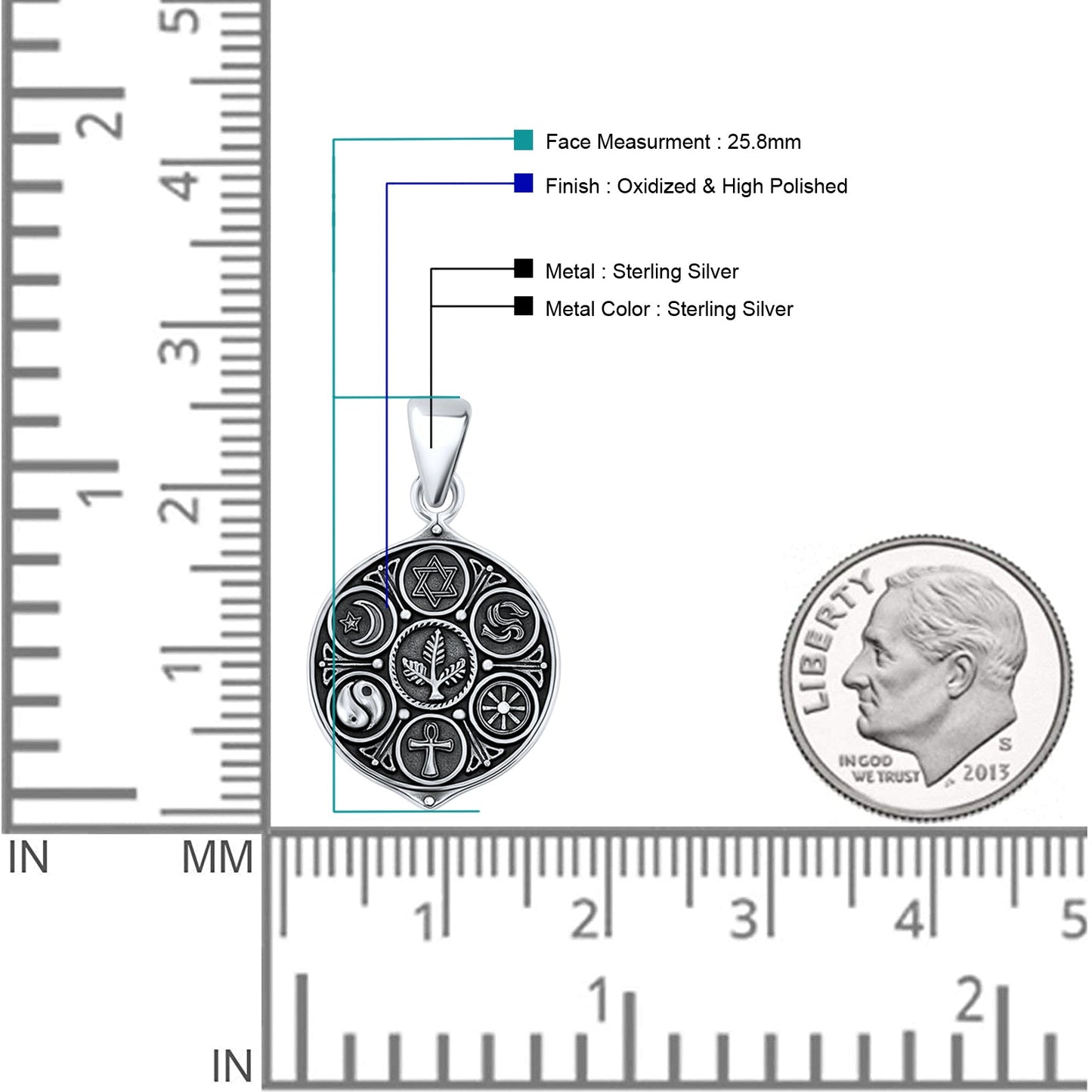 Coexist Symbols Pendant
