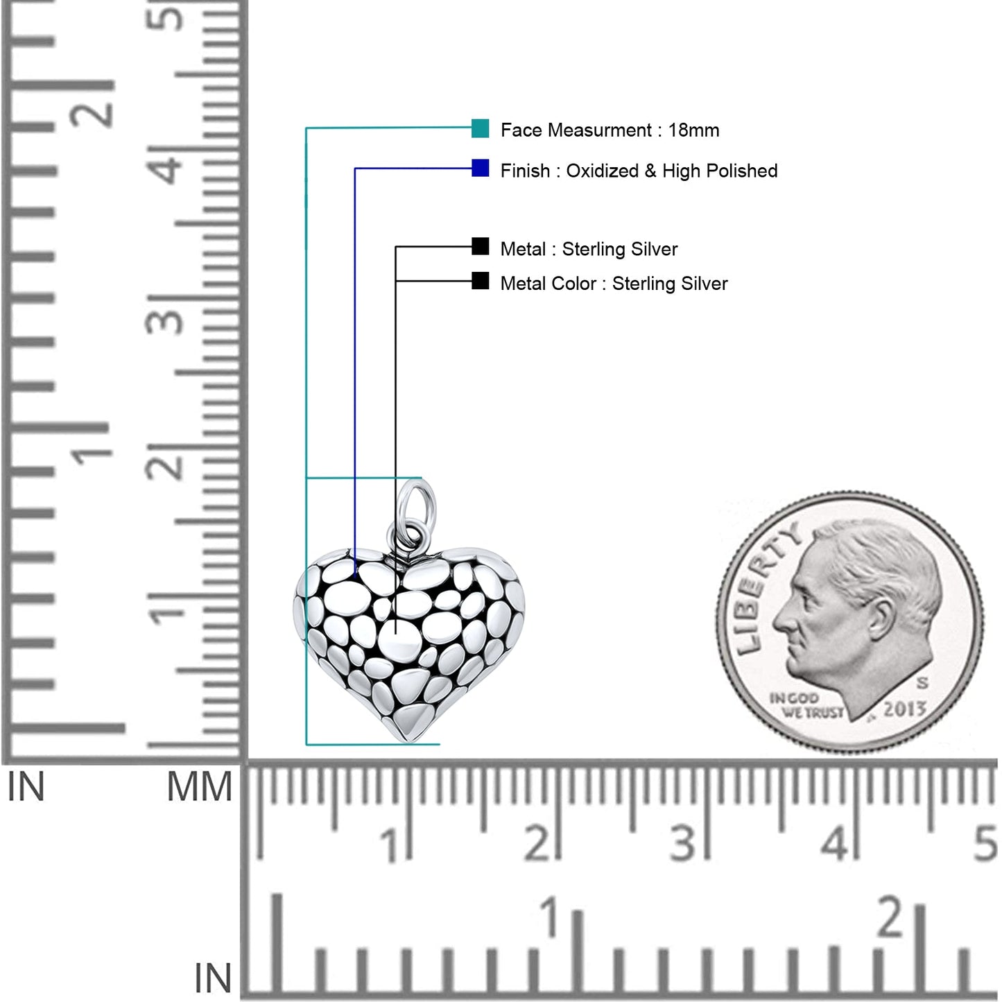 Pebble Heart Pendant