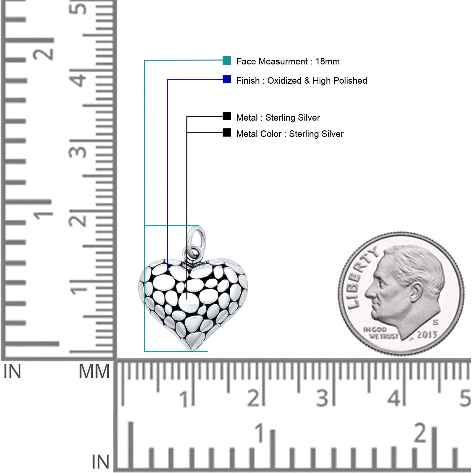 Pebble Heart Pendant