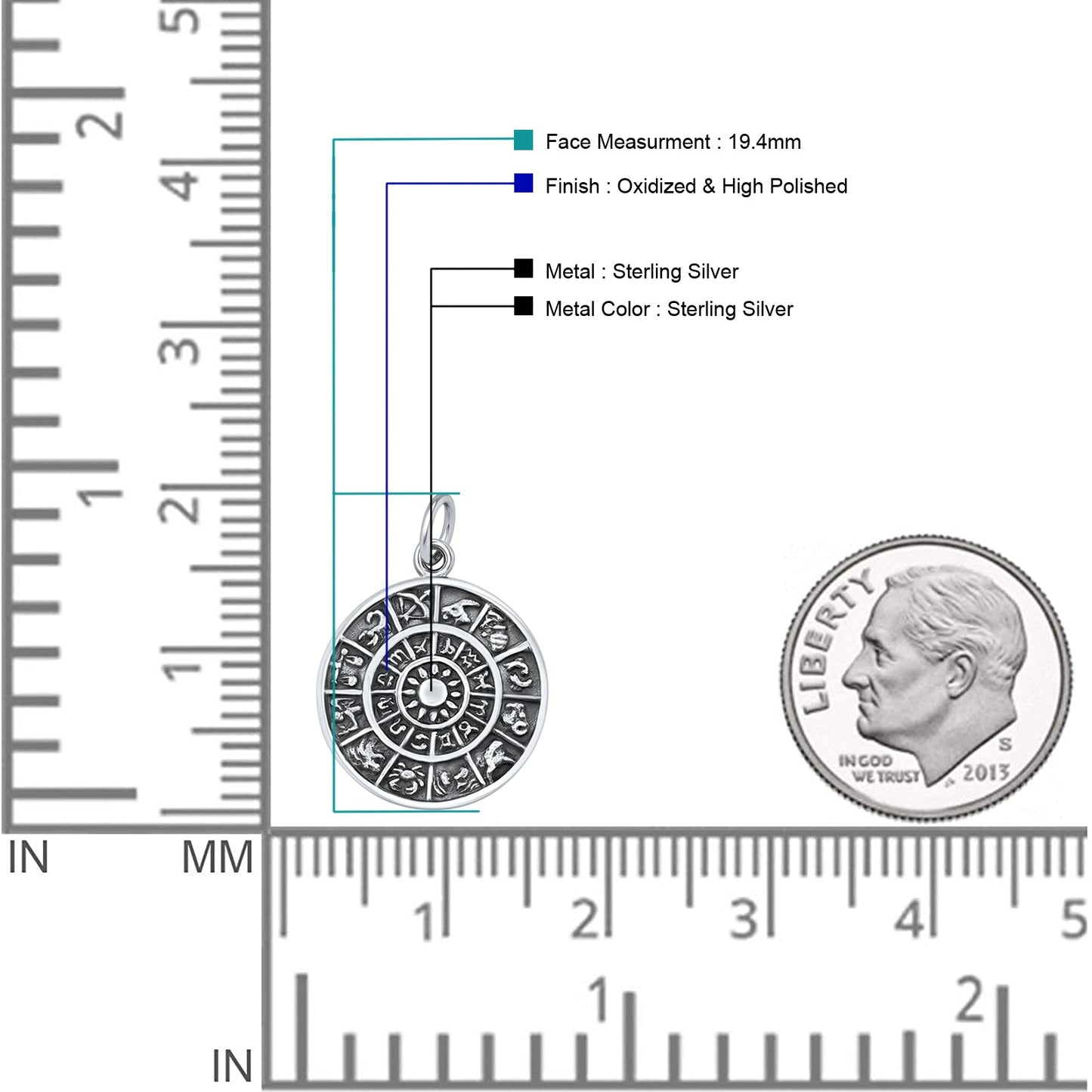 Zodiac Wheel Pendant