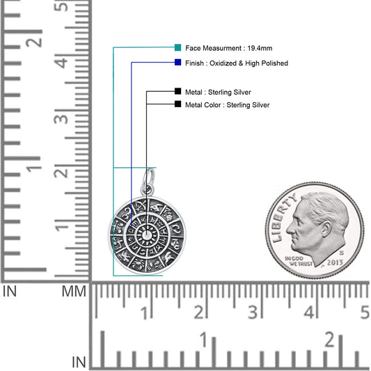 Zodiac Wheel Pendant