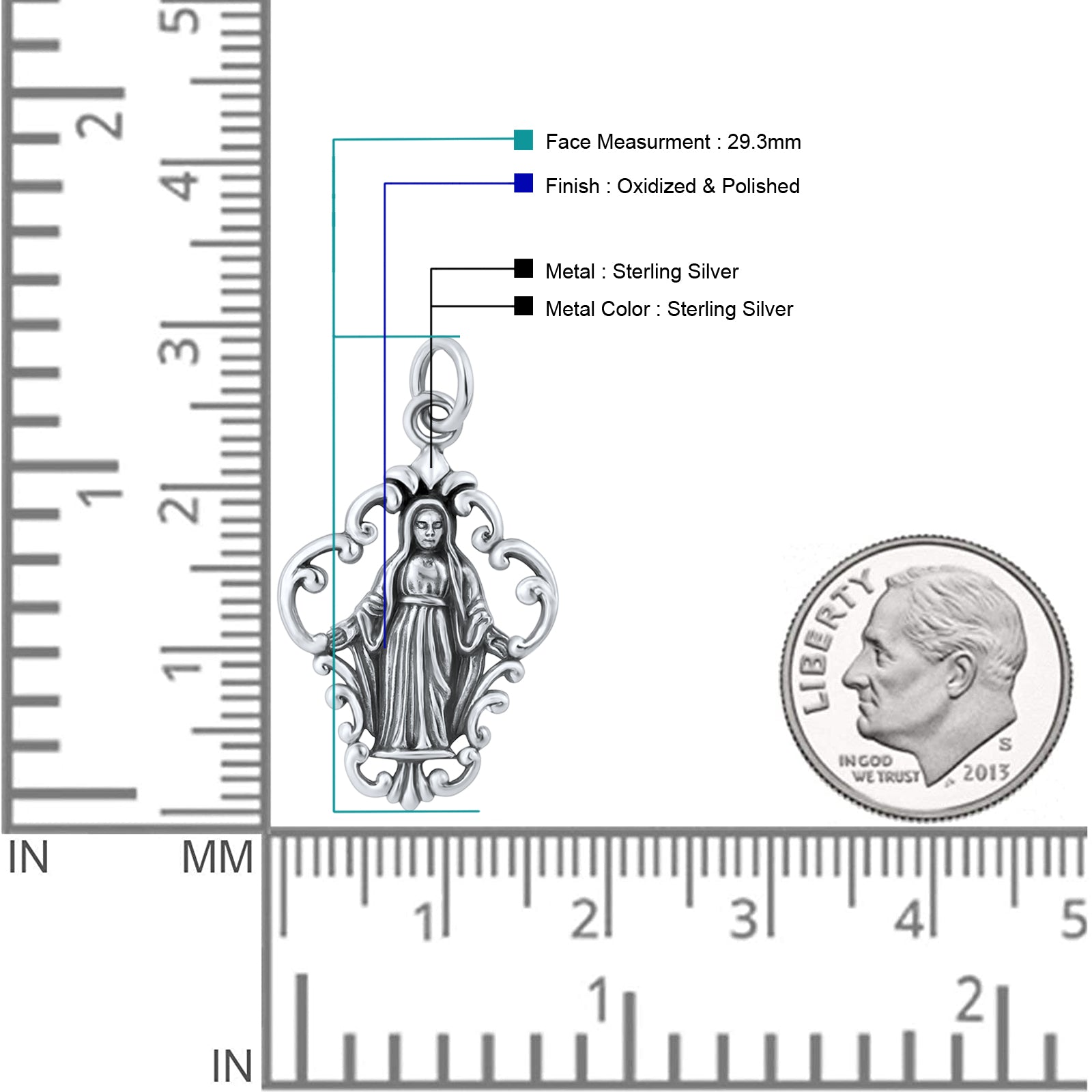 Virgin Mary Pendant