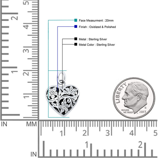 Heart Flower Pendant