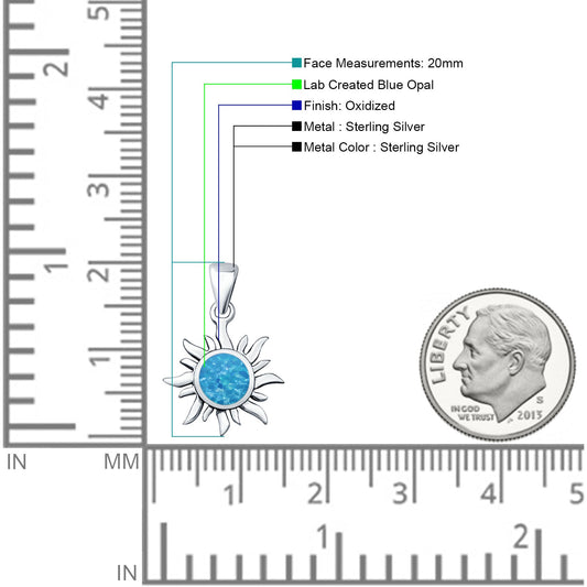Oxidized Sun Pendant