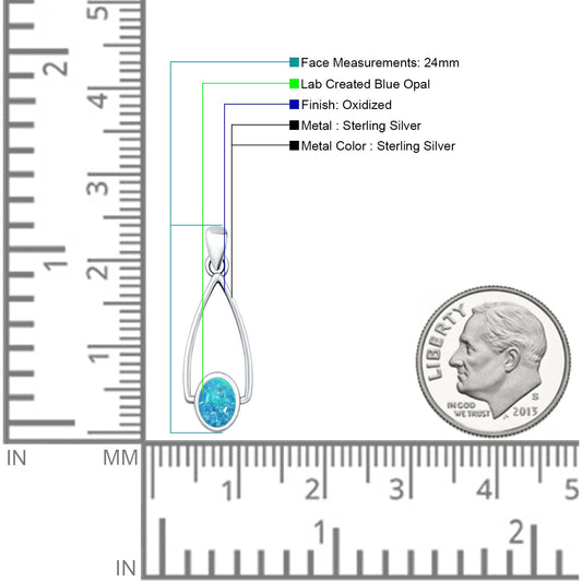 Oxidized Drop Dangle Pendant