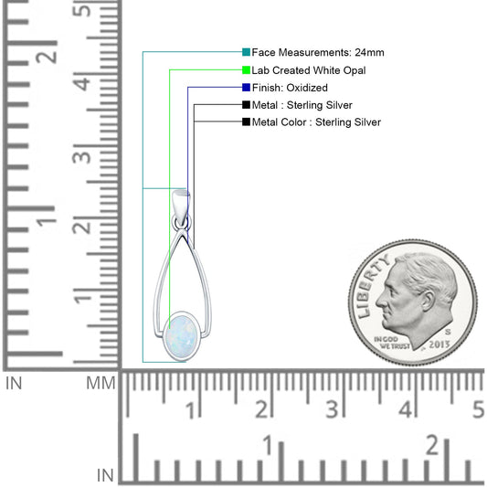 Oxidized Drop Dangle Pendant