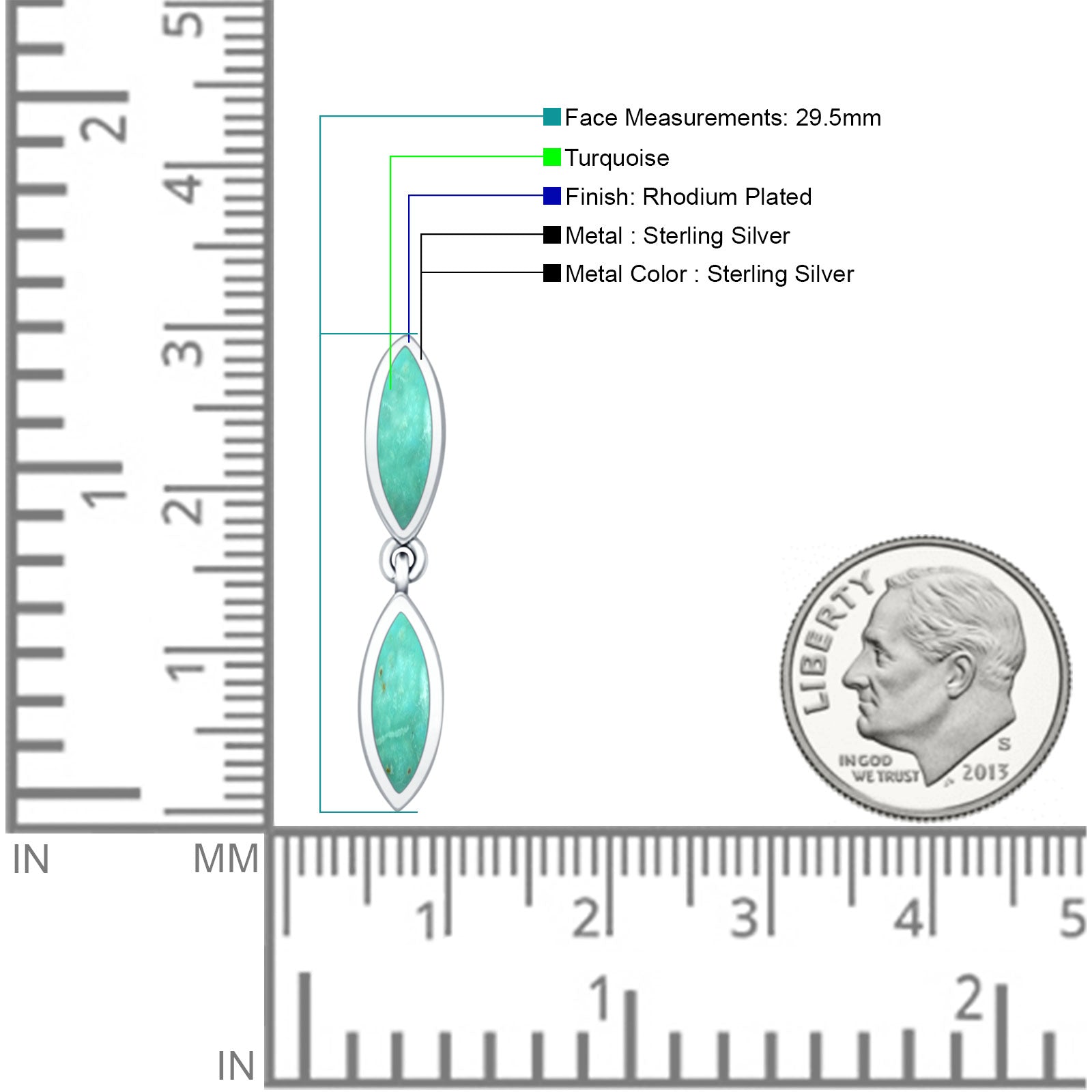 Oxidized Marquise Dangle Pendant