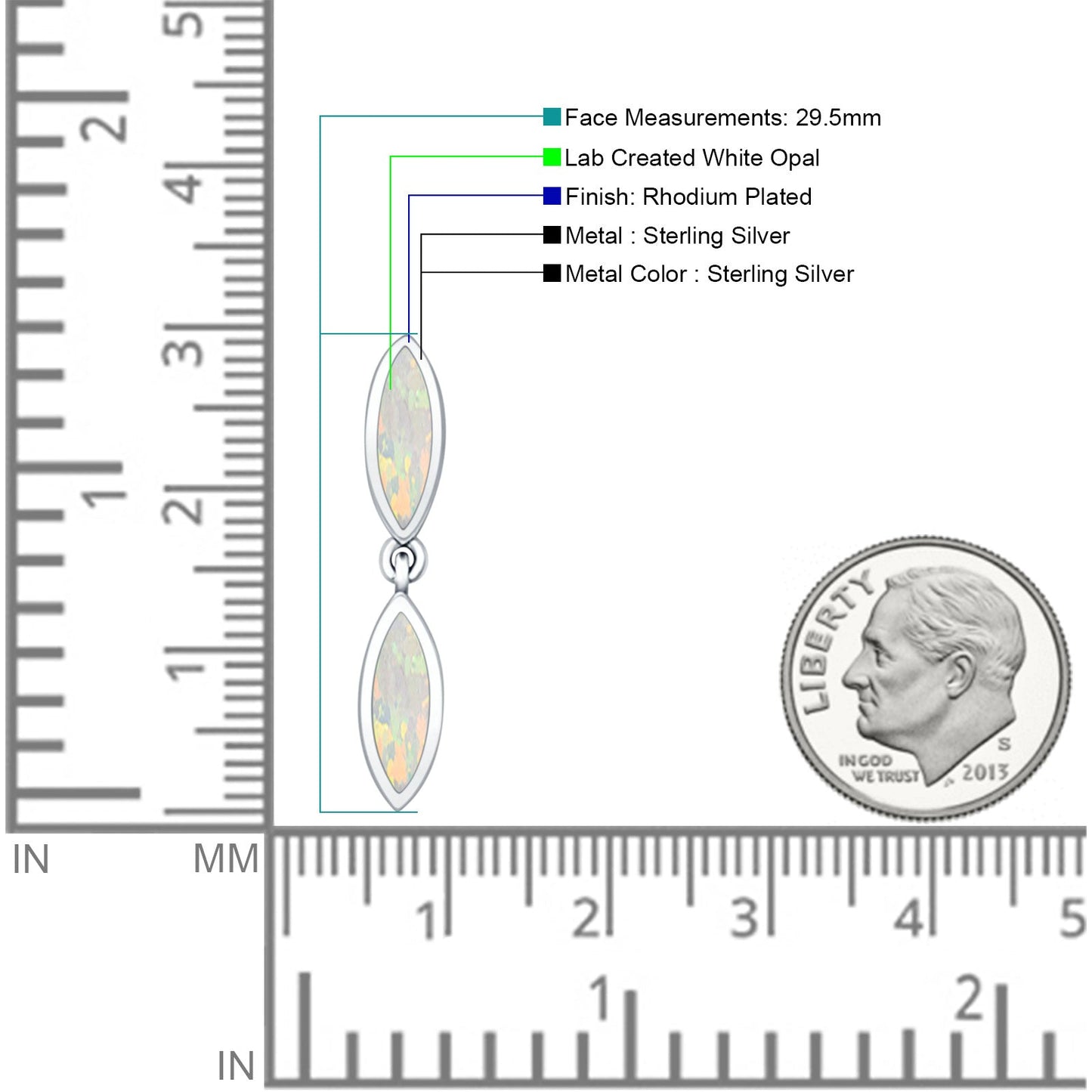 Oxidized Marquise Dangle Pendant