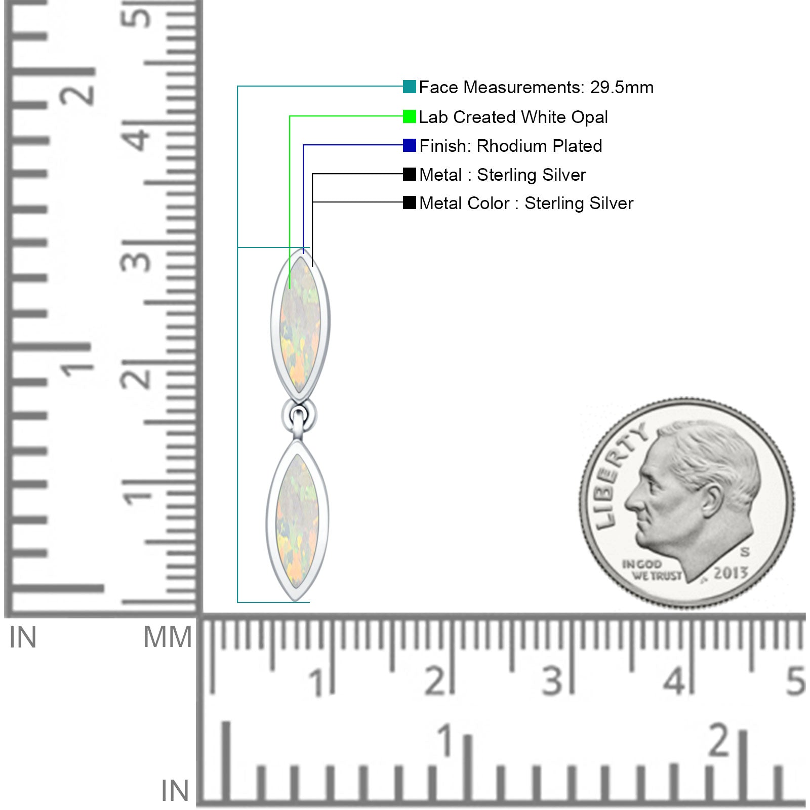 Oxidized Marquise Dangle Pendant
