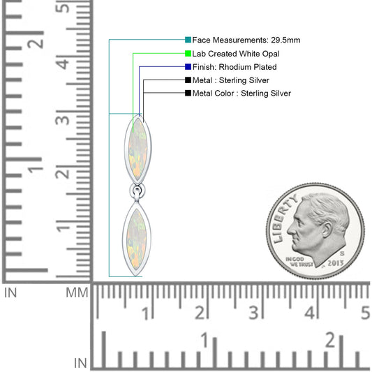 Oxidized Marquise Dangle Pendant