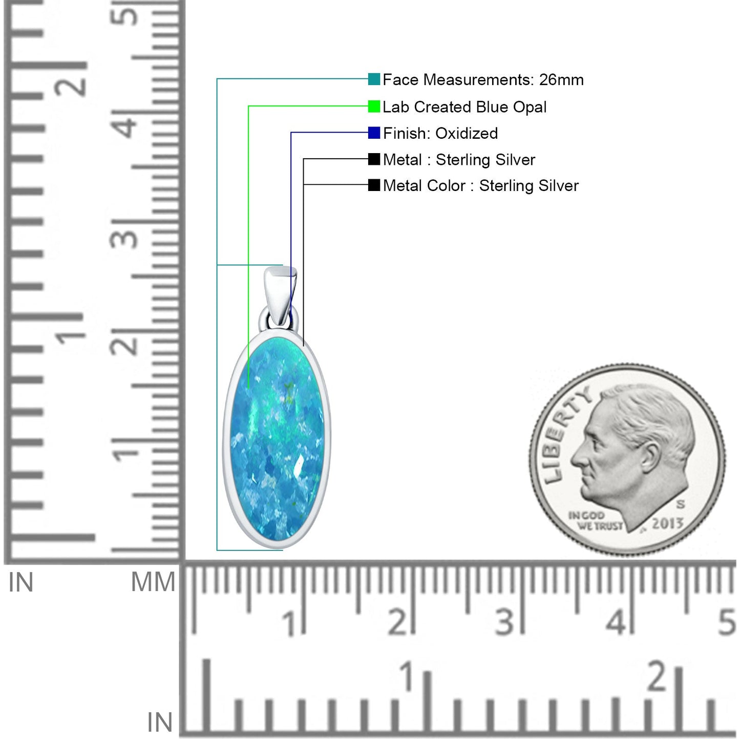 Oxidized Solitaire Pendant