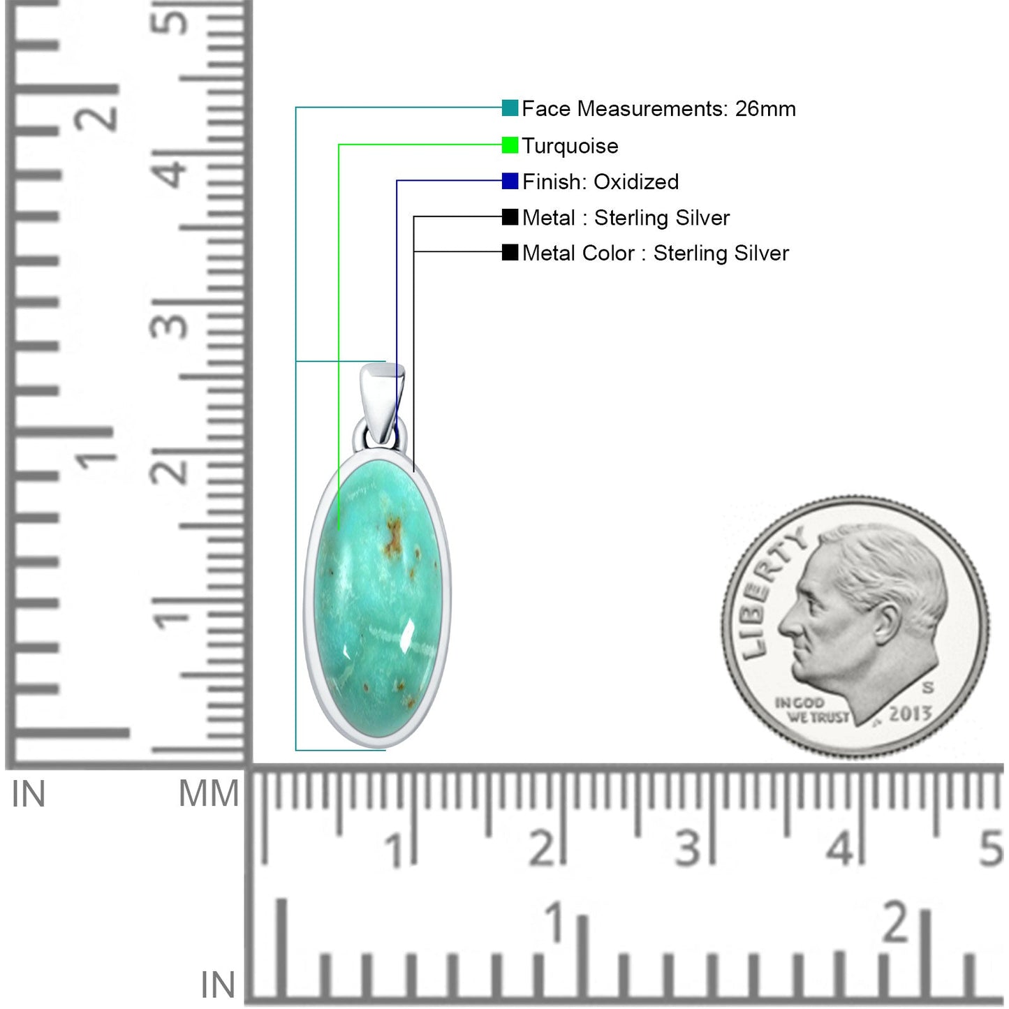 Oxidized Solitaire Pendant