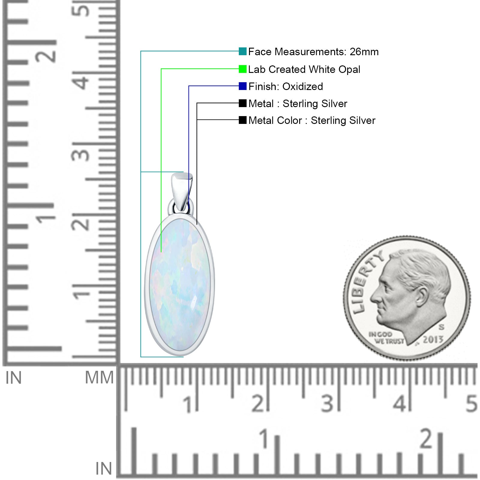 Oxidized Solitaire Pendant
