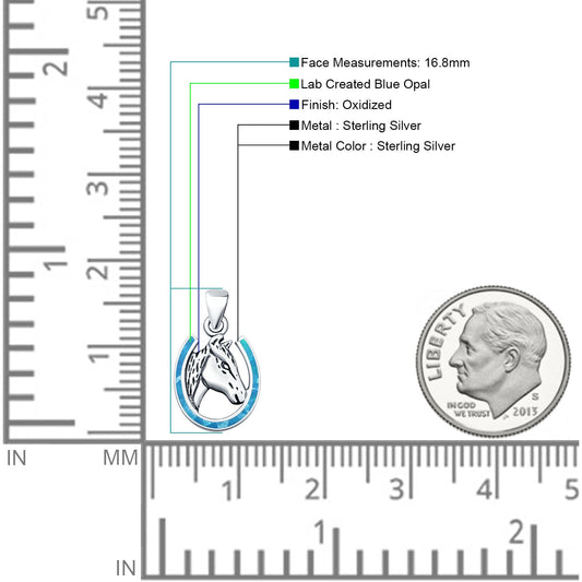 Horse & Horseshoe Pendant