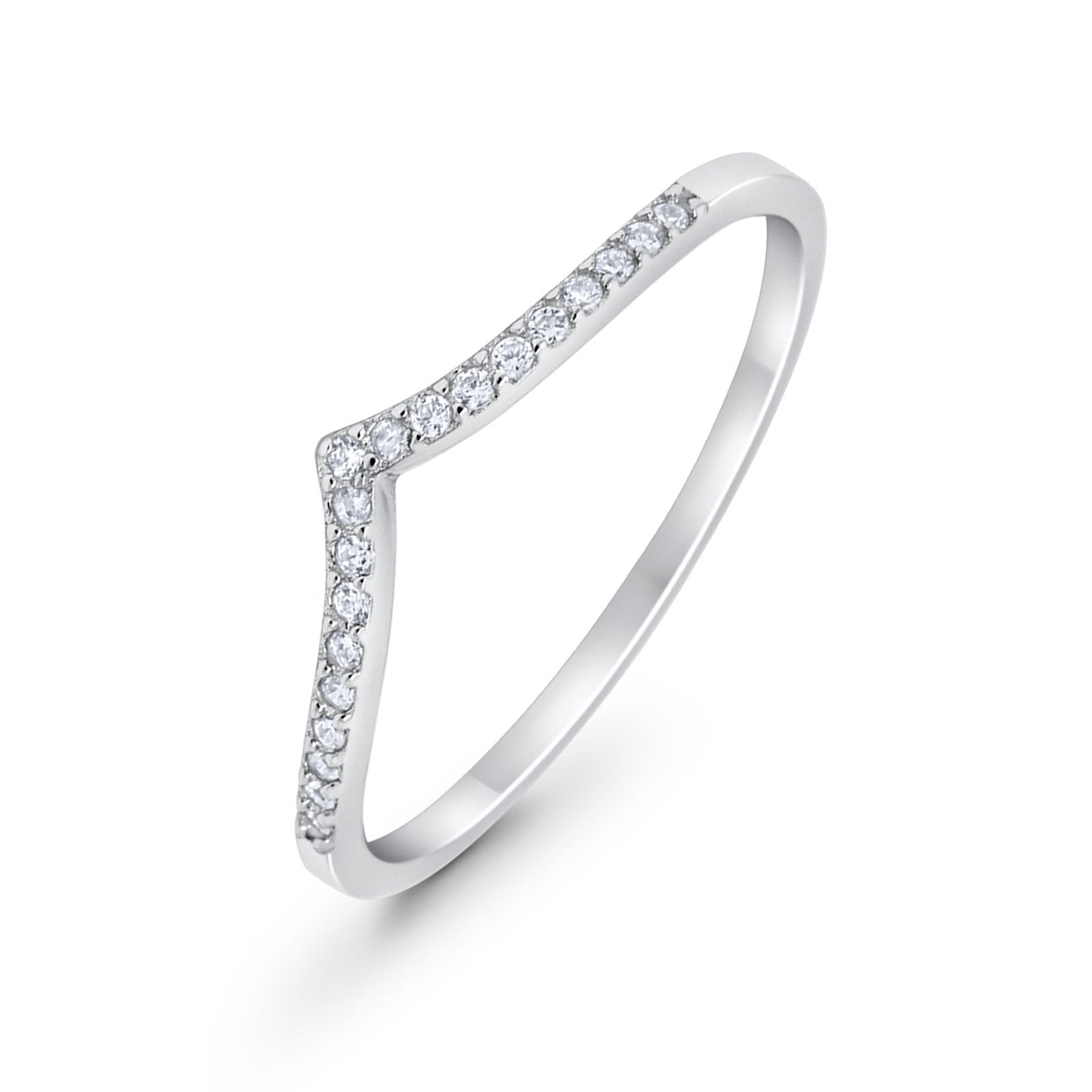 Eternity Simulated Cubic Zirconia Wedding Band Ring