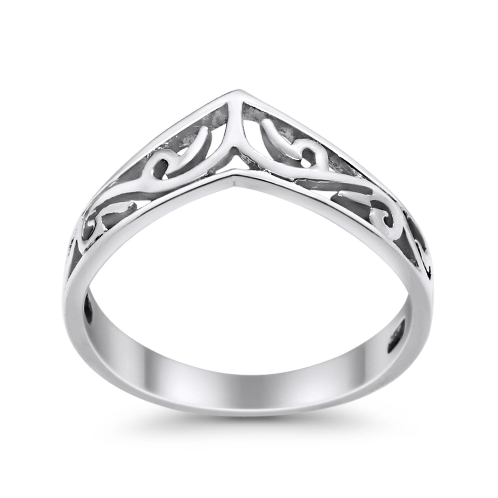 Filigree V-Shaped Ring