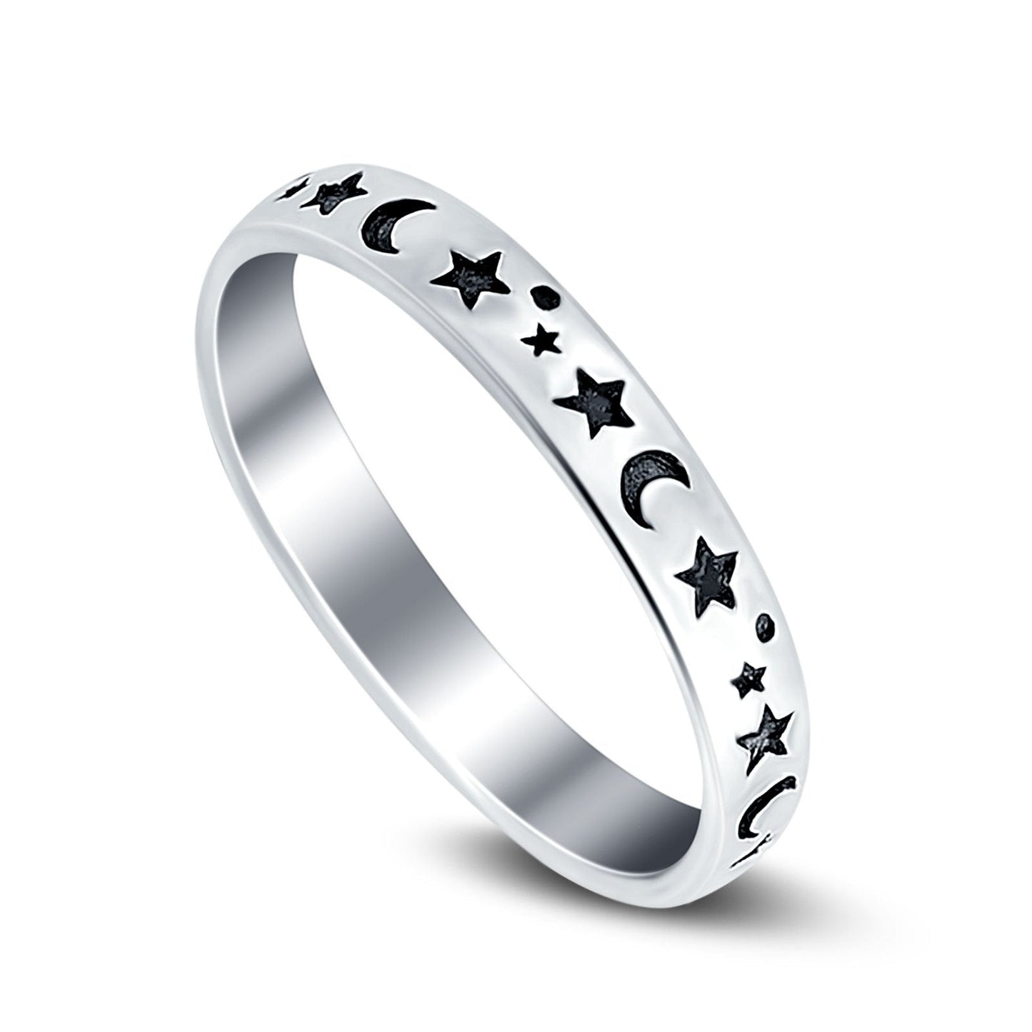  Stars And Moon Ring