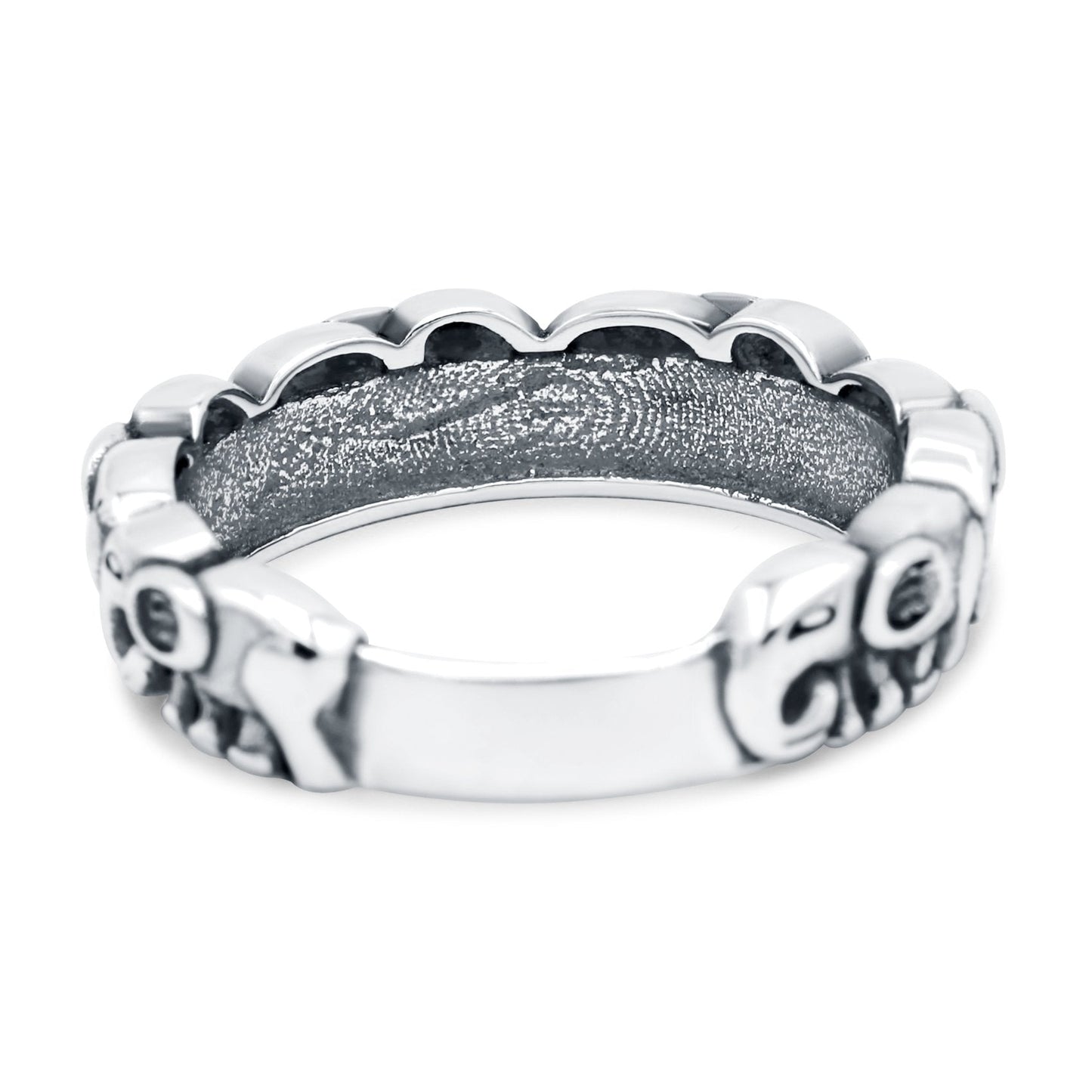 Elephants Ring Oxidized Band (5mm)