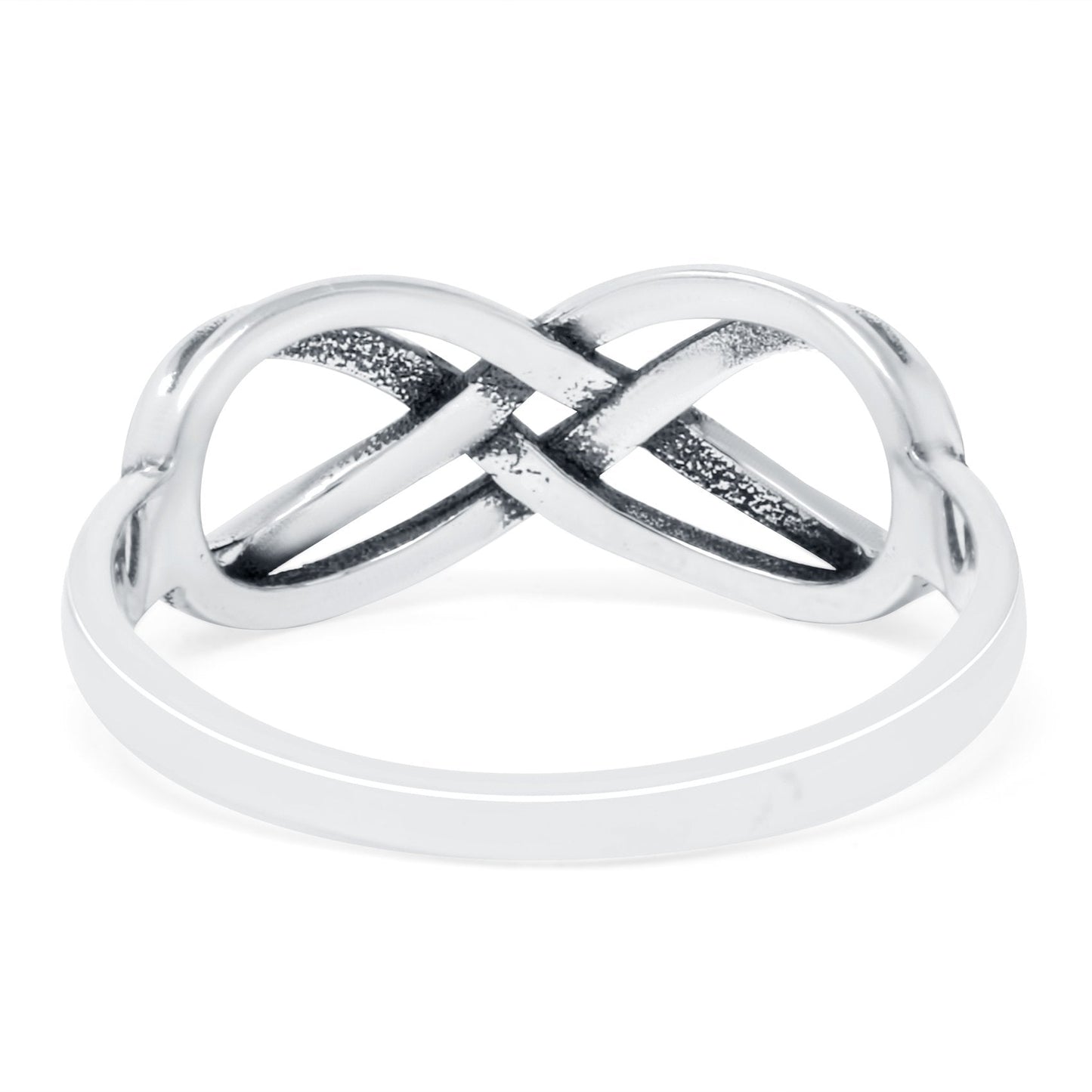 Infinity Band Oxidized Ring  (8mm)