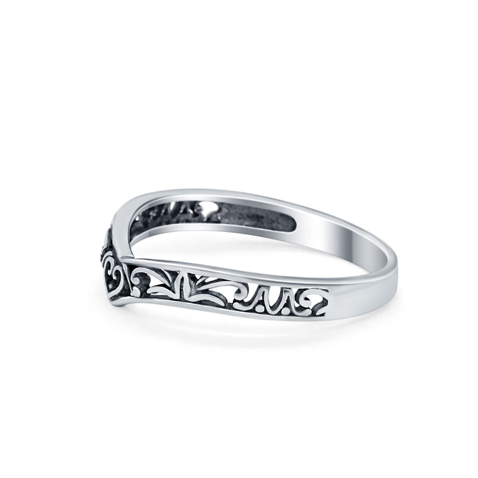 Filigree V Band Ring