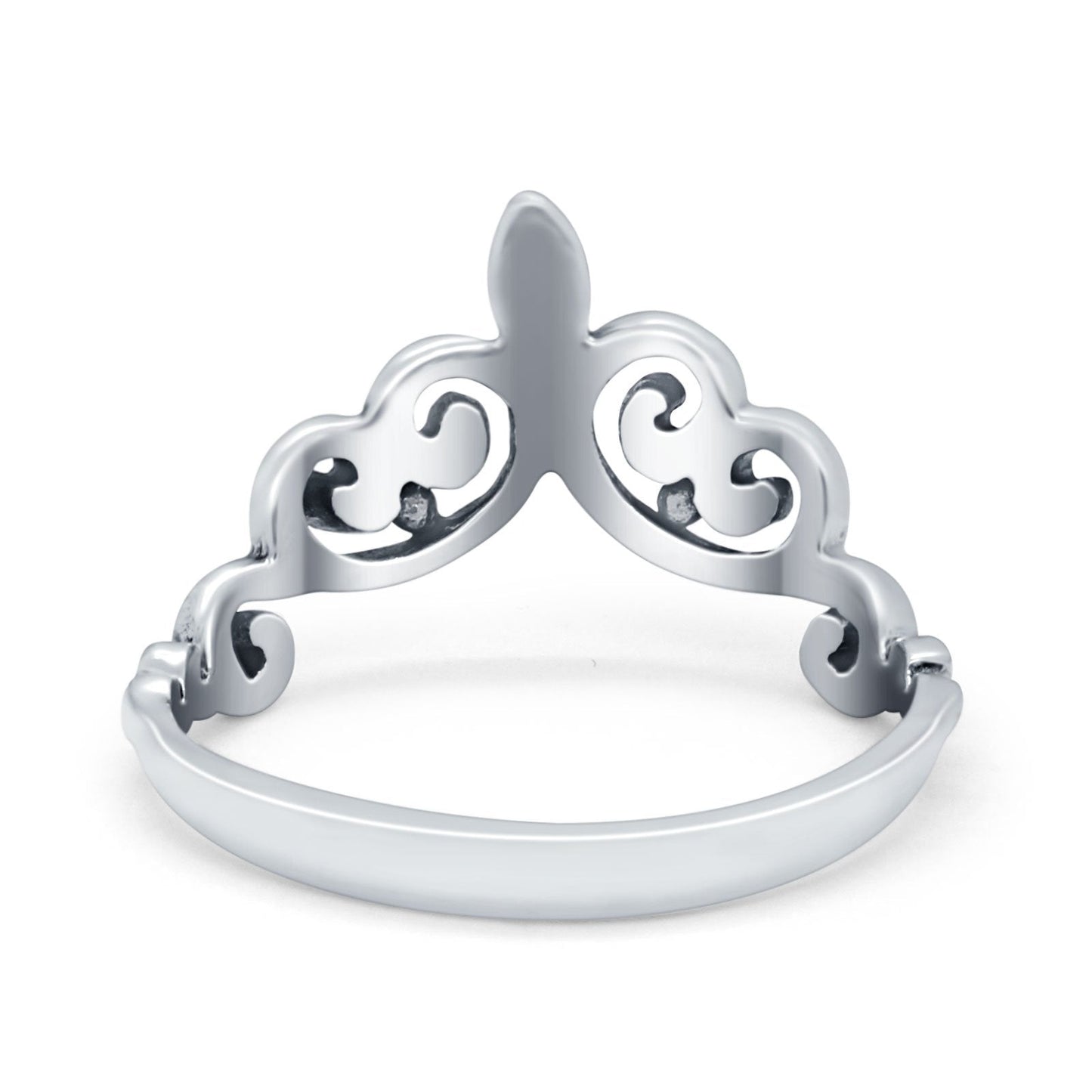 Heart Filigree Thumb V Chevron Midi Band Ring