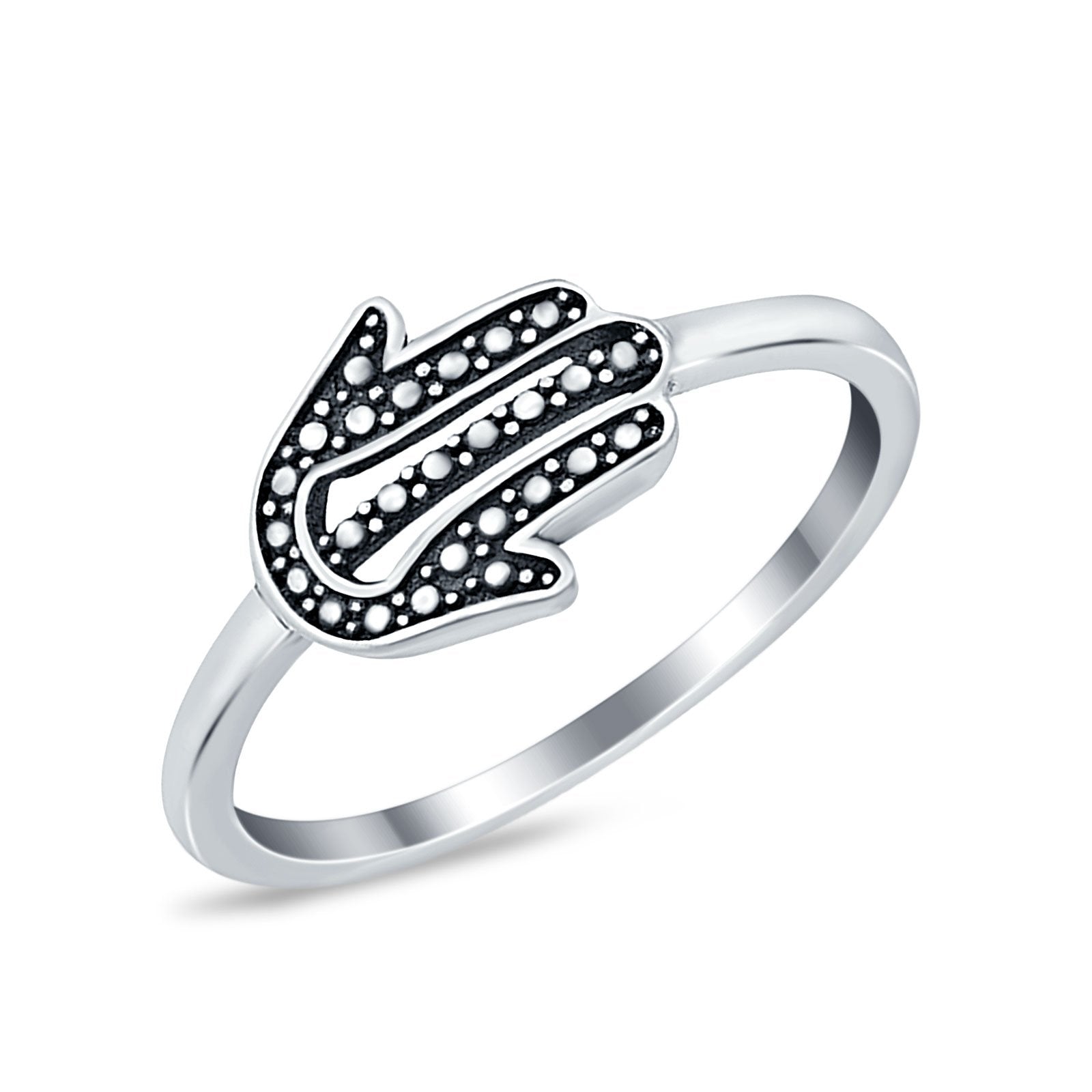 Sideways Hamsa Hand Ring