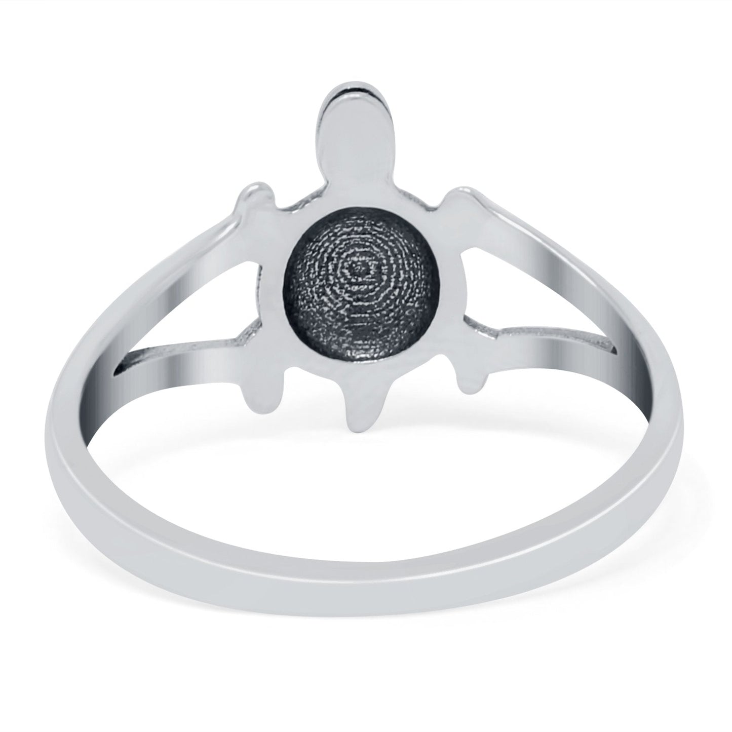 Turtle Band Oxidized Ring (12mm)