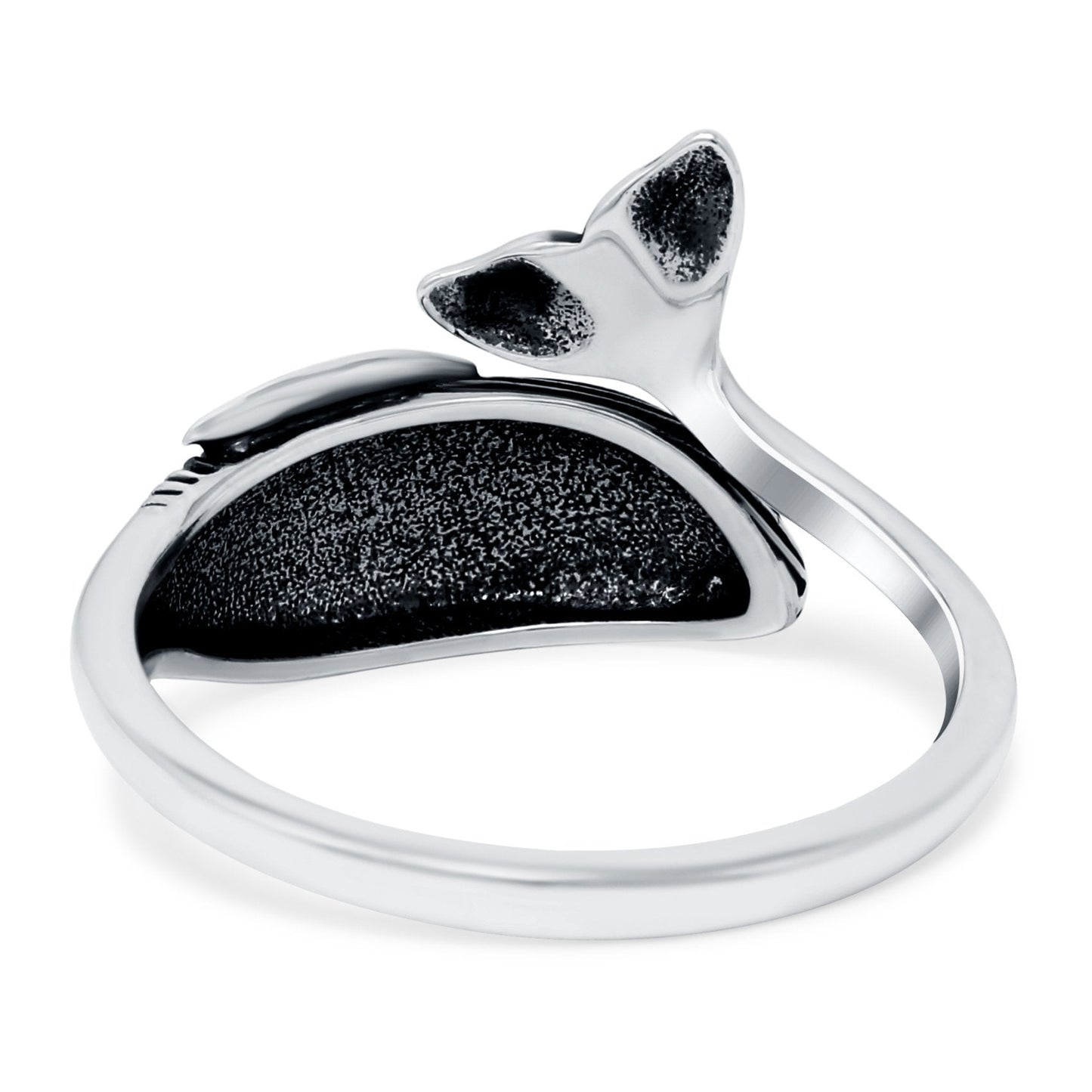 Whale Ring Oxidized Band (13mm)