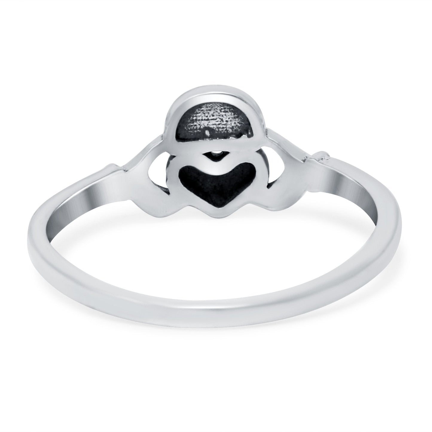 Claddagh Band Oxidized Thumb Ring (7mm)