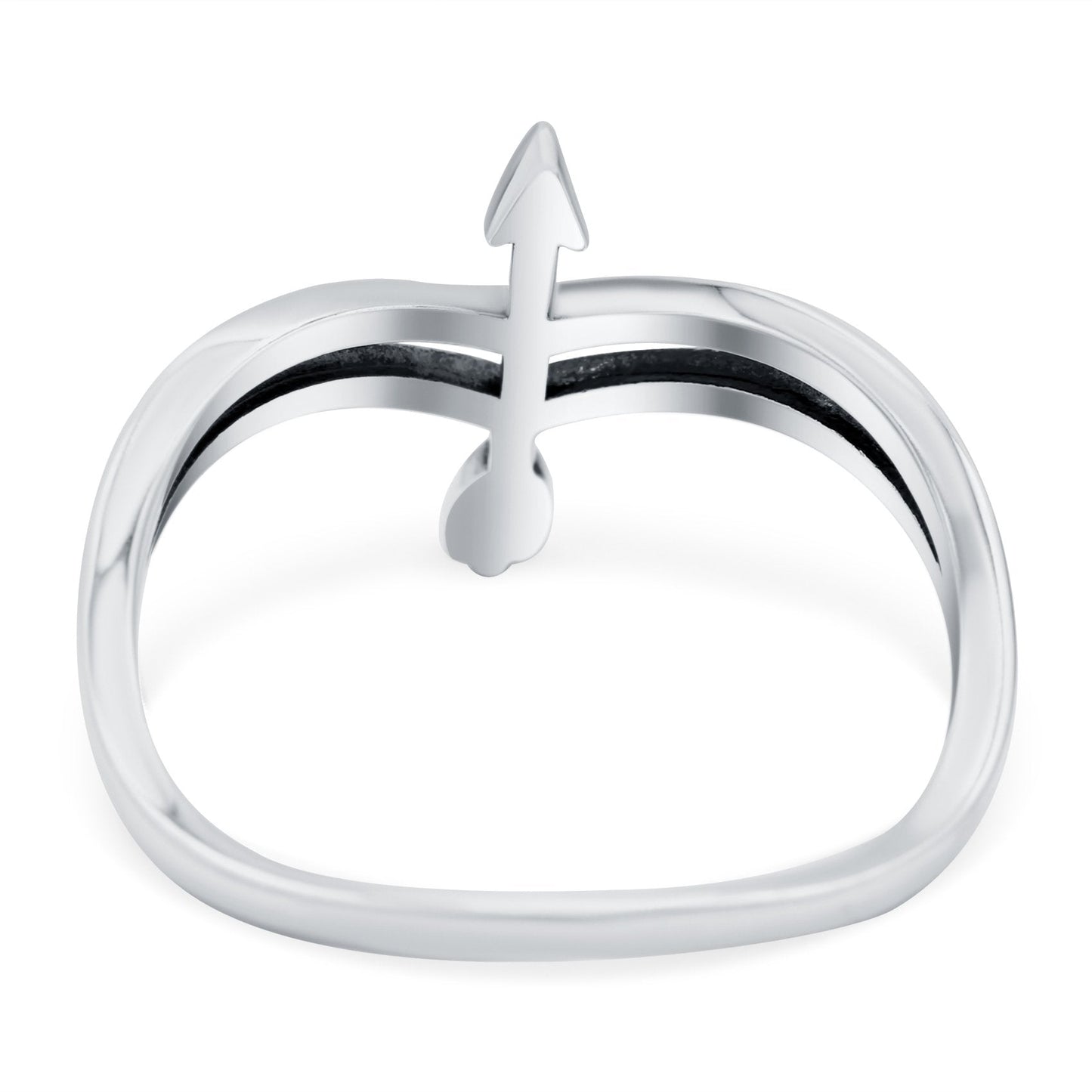 Arrow Band Oxidized Thumb Ring (14mm)