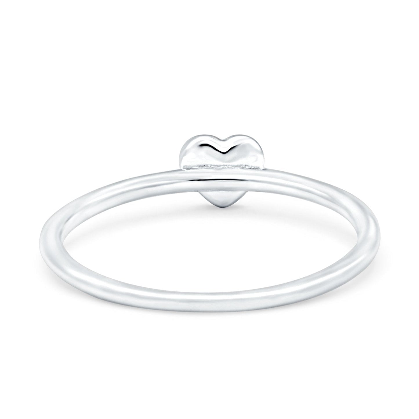 Heart Oxidized Band Thumb Ring (5mm)