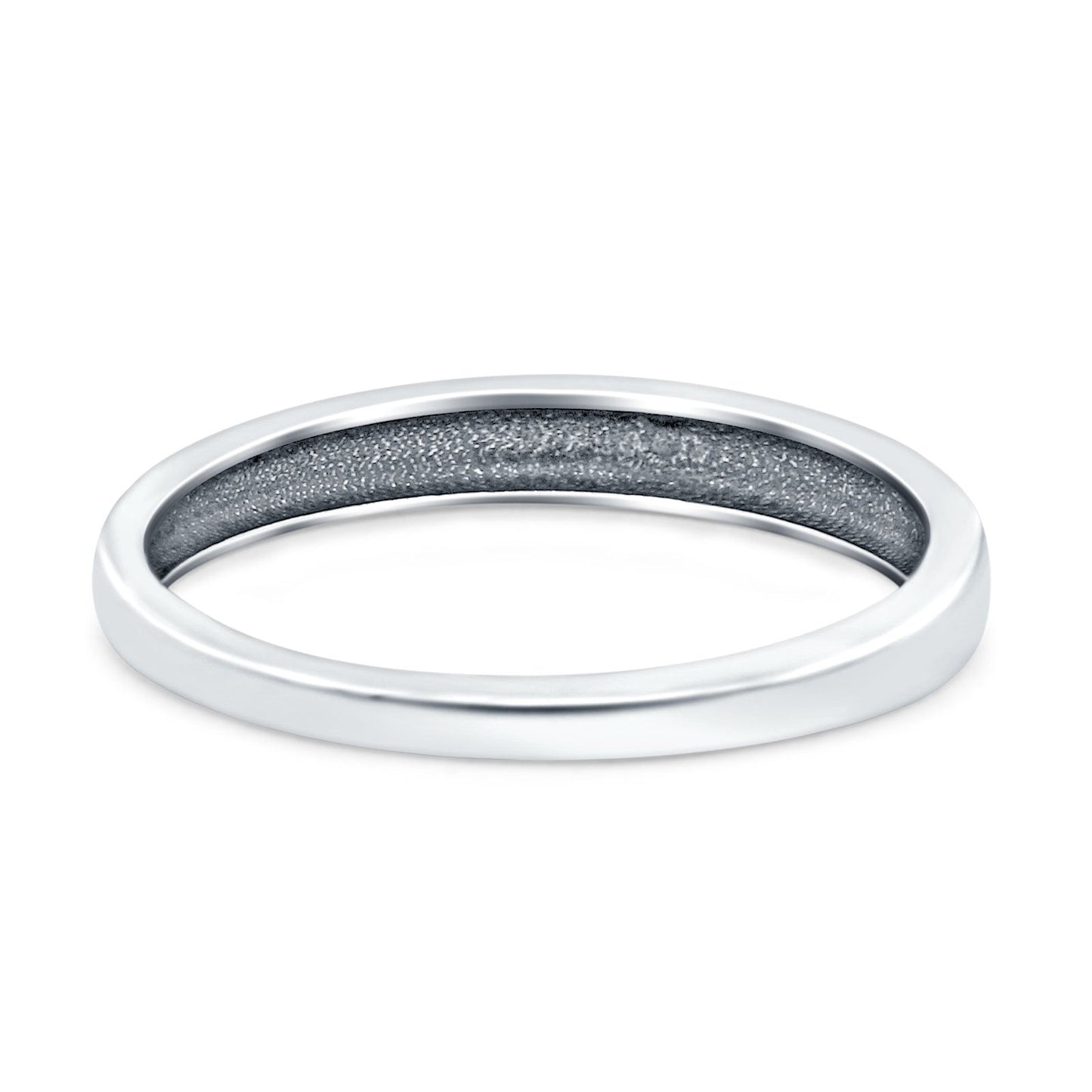 Heart Band Oxidized Ring (3mm)