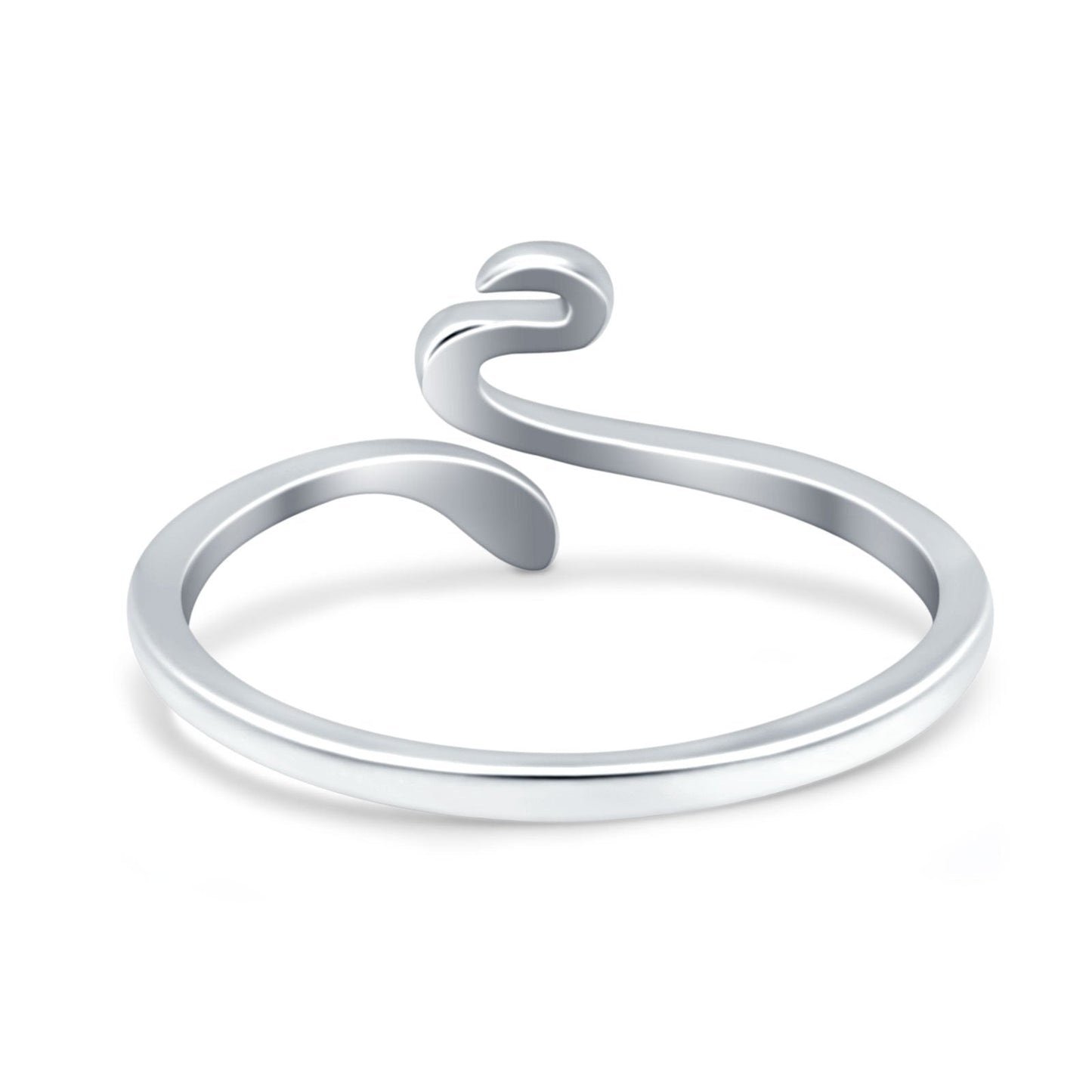 Snake Band Oxidized Ring (9mm)