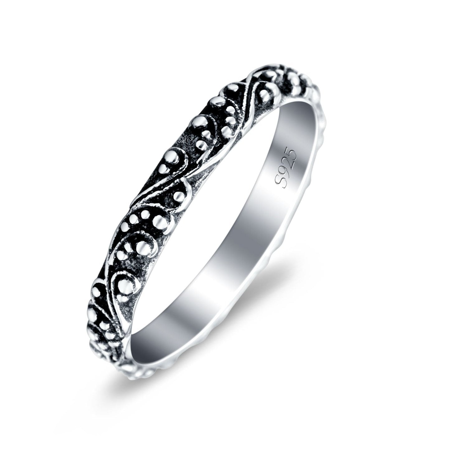 Bali Style Oxidized Band Thumb Ring (3mm)