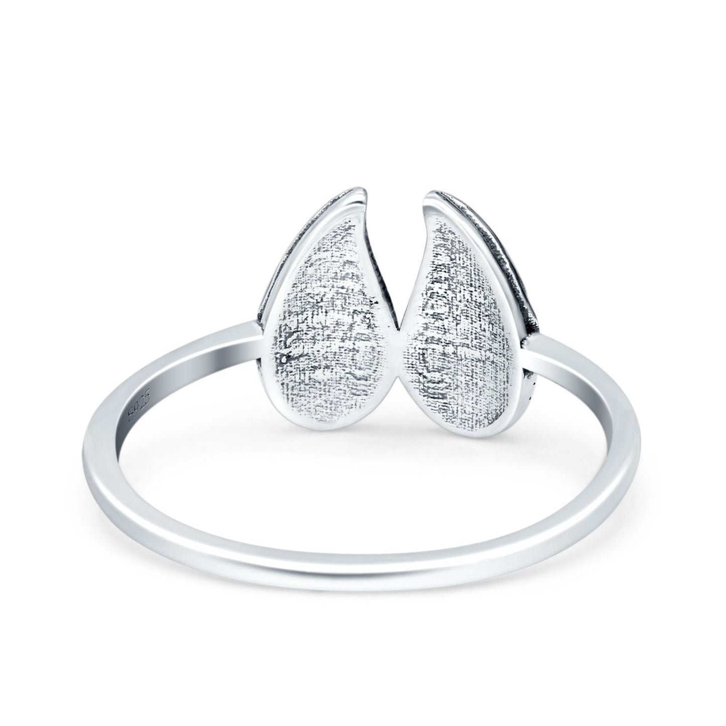 Wings Oxidized Band Thumb Ring (9.4mm)