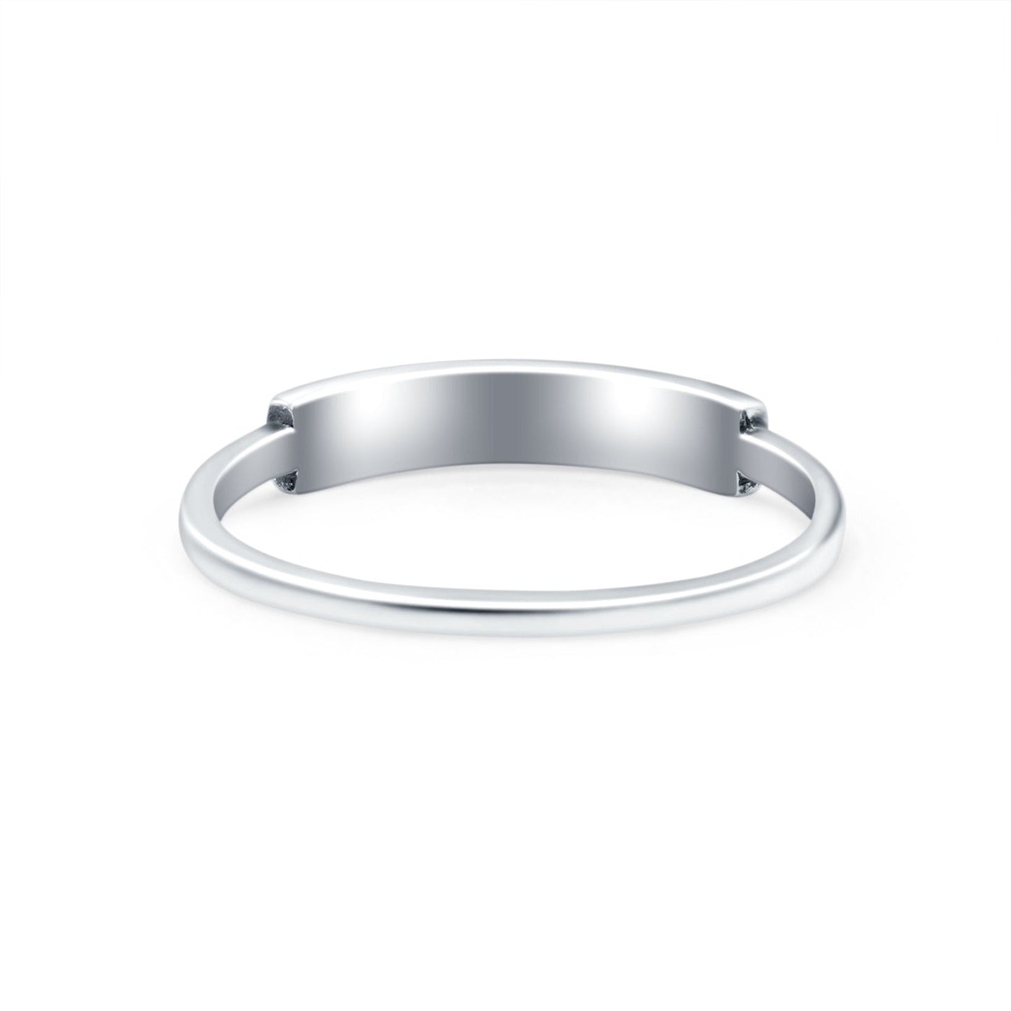 Christmas Trees Oxidized Band Thumb Ring (3mm)