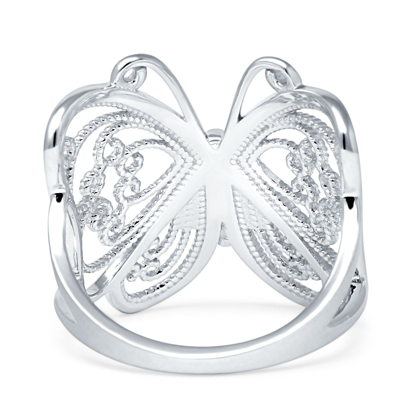 Filigree Design Butterfly Fashion Ring