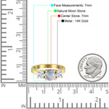 Round Three Stone Gold Ring